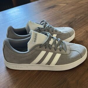 Adidas VL Court Gray and White Sneakers